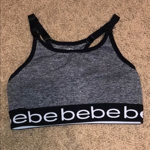 **SOLD** Black and grey Bebe sports bra